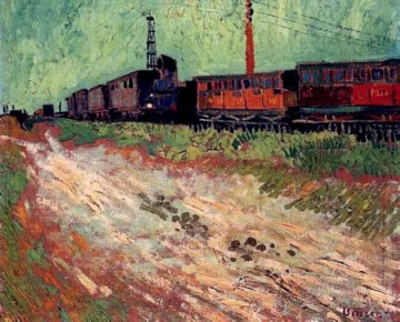 ヴィンセント・ヴァン・ゴッホ Painting - 鉄道車両 フィンセント・ファン・ゴッホ